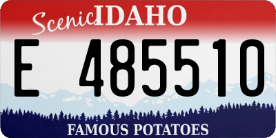 ID license plate E485510