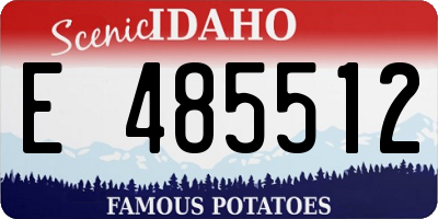 ID license plate E485512