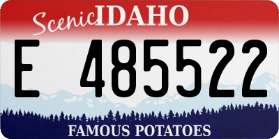 ID license plate E485522