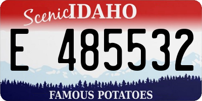 ID license plate E485532