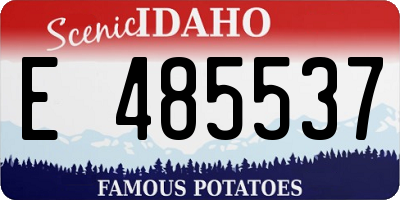 ID license plate E485537