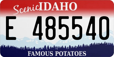ID license plate E485540