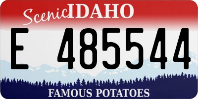 ID license plate E485544