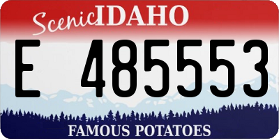 ID license plate E485553