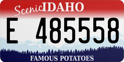 ID license plate E485558