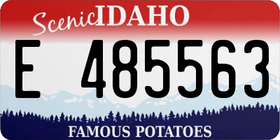 ID license plate E485563