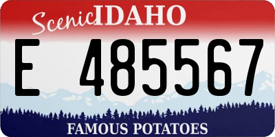 ID license plate E485567