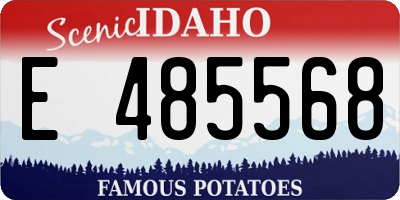 ID license plate E485568