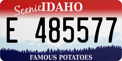ID license plate E485577