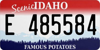 ID license plate E485584