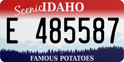 ID license plate E485587