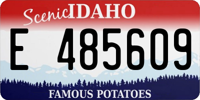 ID license plate E485609
