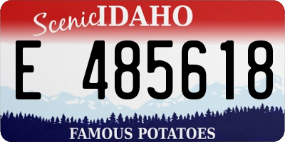 ID license plate E485618