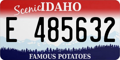 ID license plate E485632