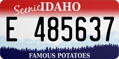ID license plate E485637