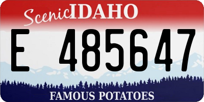 ID license plate E485647