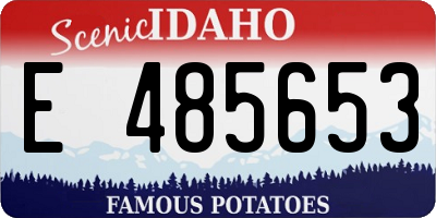 ID license plate E485653