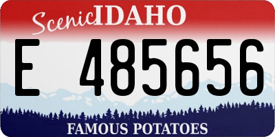 ID license plate E485656
