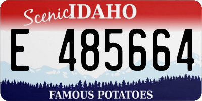 ID license plate E485664