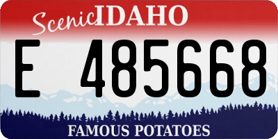 ID license plate E485668