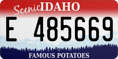 ID license plate E485669