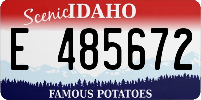 ID license plate E485672