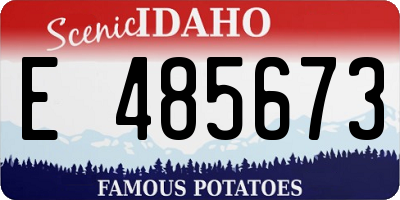 ID license plate E485673