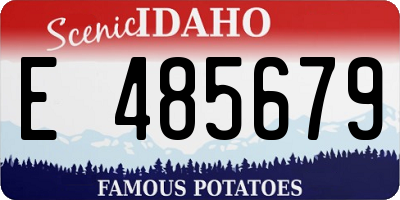 ID license plate E485679