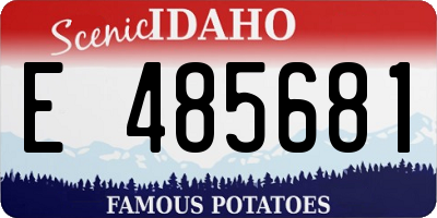 ID license plate E485681