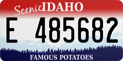 ID license plate E485682