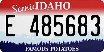 ID license plate E485683
