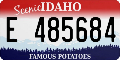 ID license plate E485684