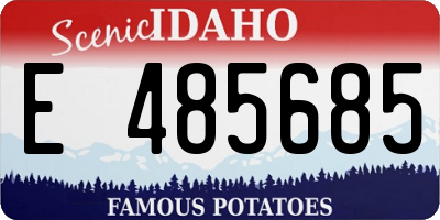 ID license plate E485685