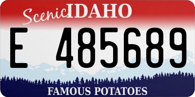 ID license plate E485689