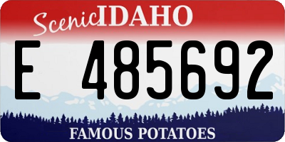 ID license plate E485692