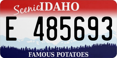 ID license plate E485693