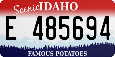 ID license plate E485694