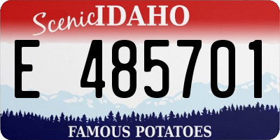 ID license plate E485701