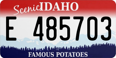 ID license plate E485703