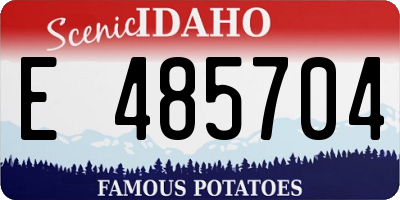 ID license plate E485704