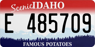 ID license plate E485709