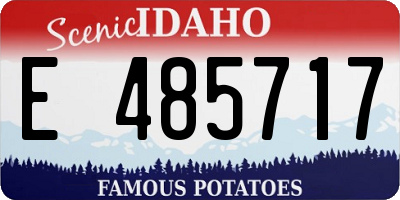 ID license plate E485717