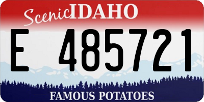 ID license plate E485721