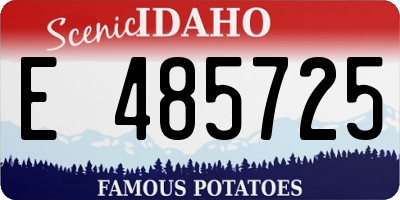 ID license plate E485725