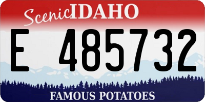 ID license plate E485732