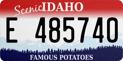 ID license plate E485740