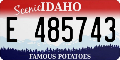 ID license plate E485743