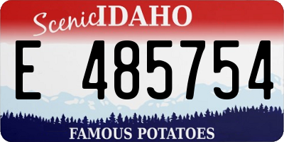 ID license plate E485754