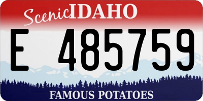 ID license plate E485759