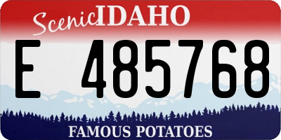 ID license plate E485768